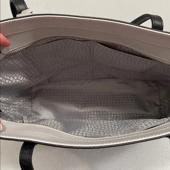 Kate Spade Sawyer Street Large Tote bag gray and black leather - Picture 8 of 9